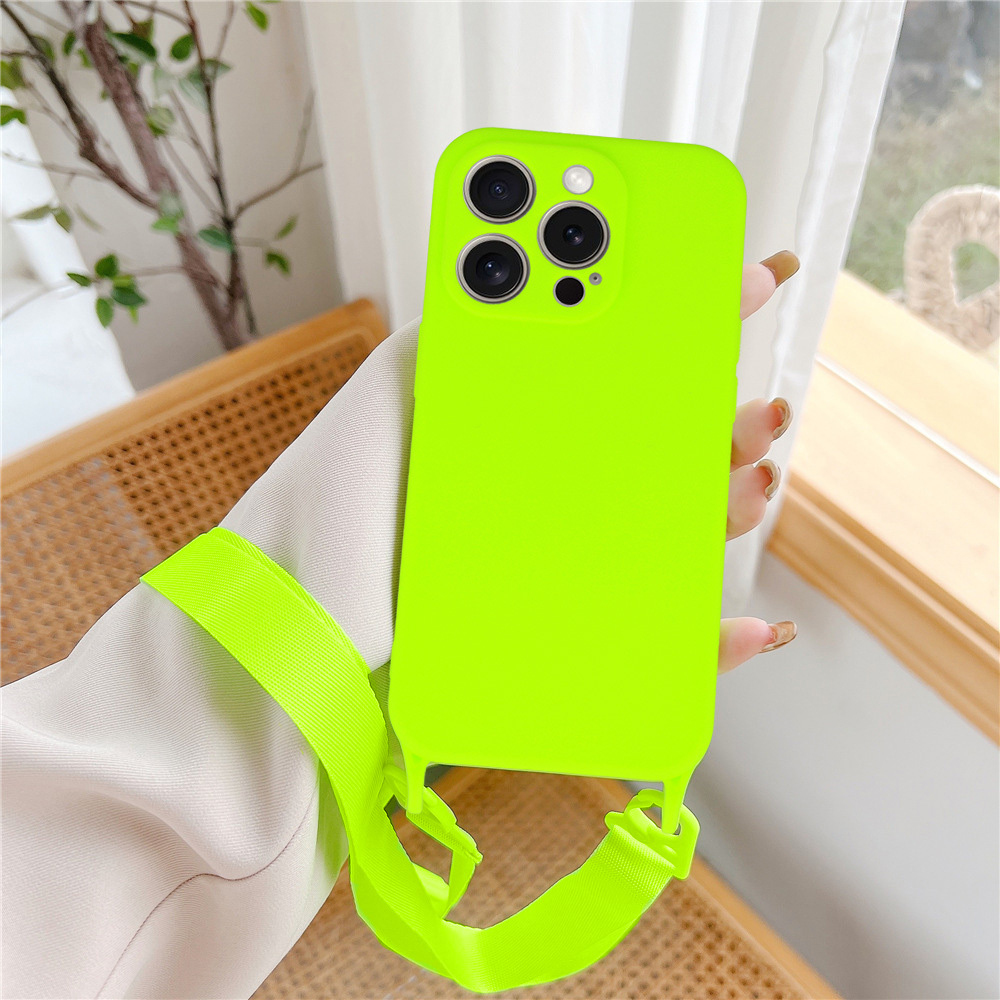 Pokrowiec Strap Silicone Case wz�r 2 limonkowy Apple iPhone 14 / 7