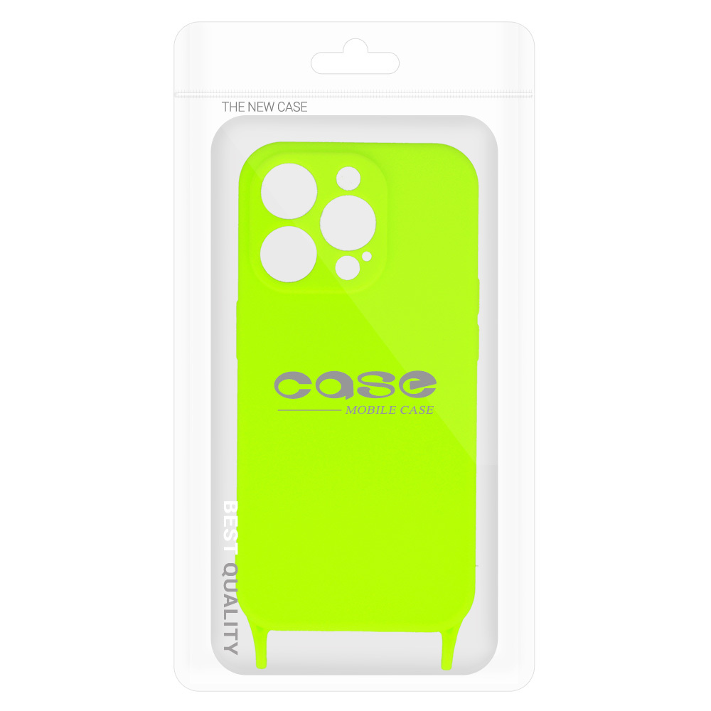 Pokrowiec Strap Silicone Case wz�r 2 limonkowy Apple iPhone 15 Plus / 8