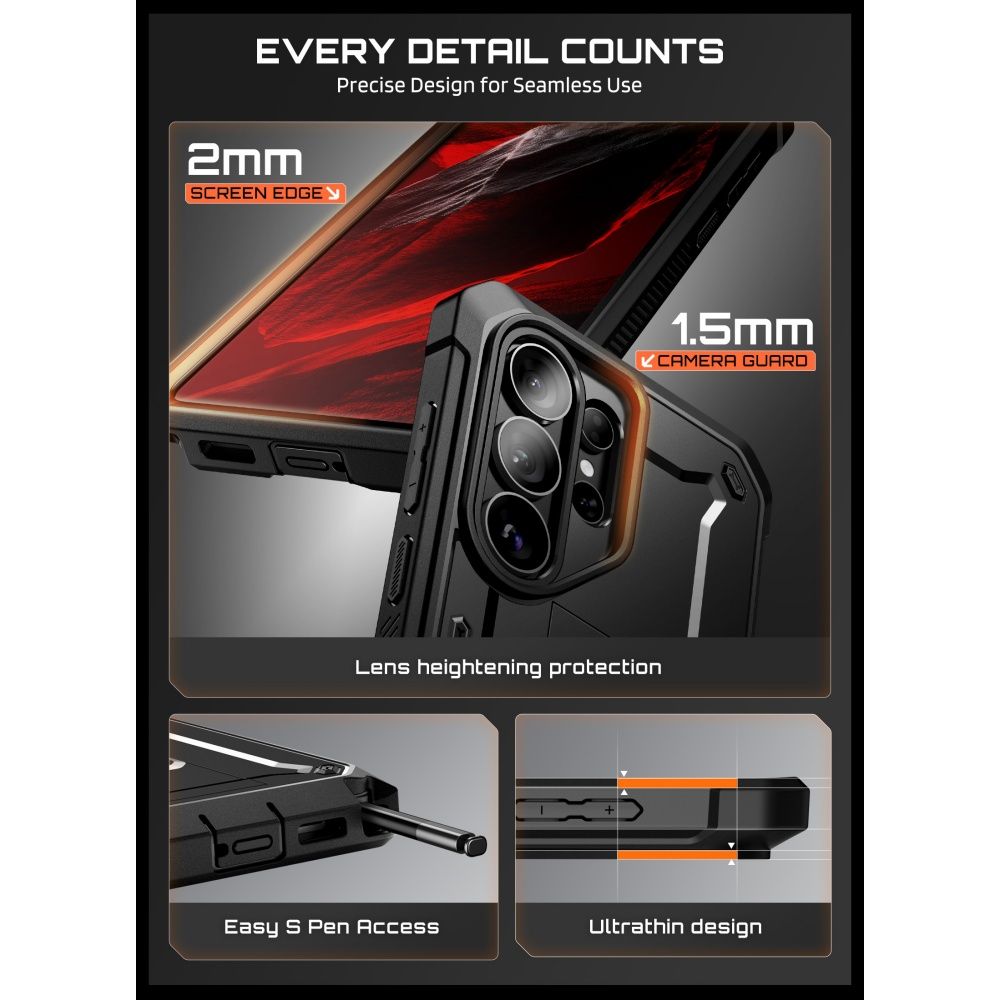 Pokrowiec Supcase Unicorn Beetle Pro czarny Samsung Galaxy S26 Ultra / 4 Pokrowiec Supcase Unicorn Beetle Pro czarny Samsung Galaxy S26 Ultra / 4