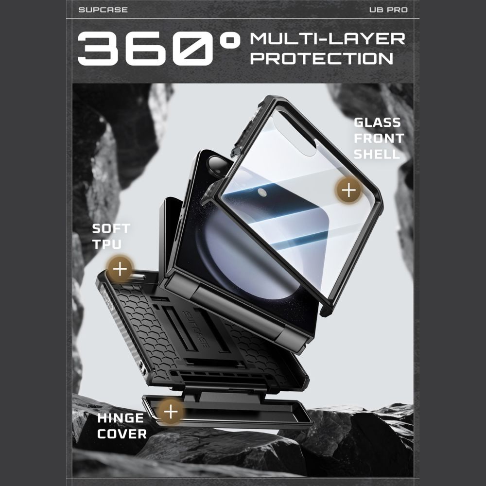 Pokrowiec Supcase Unicorn Beetle Pro czarny Samsung Galaxy Z Flip 7 / 4 Pokrowiec Supcase Unicorn Beetle Pro czarny Samsung Galaxy Z Flip 7 / 4