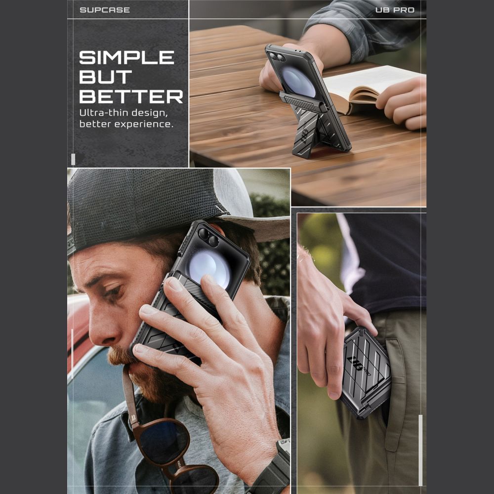 Pokrowiec Supcase Unicorn Beetle Pro czarny Samsung Galaxy Z Flip 7 / 8 Pokrowiec Supcase Unicorn Beetle Pro czarny Samsung Galaxy Z Flip 7 / 8