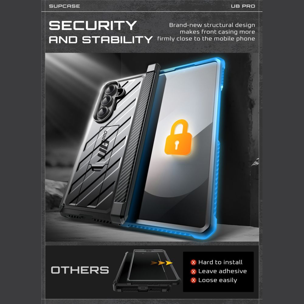 Pokrowiec Supcase Unicorn Beetle Pro czarny Samsung Galaxy Z Fold 7 / 6