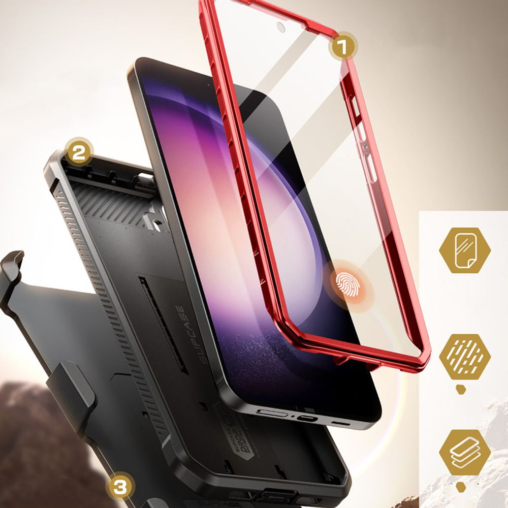 Pokrowiec Supcase Unicorn Beetle Pro czerwony Samsung Galaxy S24 / 7