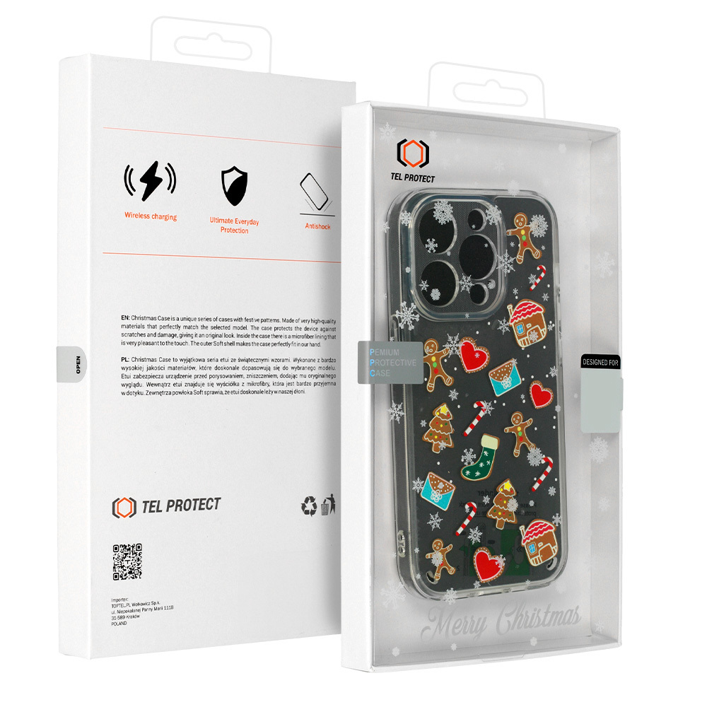 Pokrowiec �wi�teczny case wz�r 2 clear Apple iPhone 14 Pro Max / 6