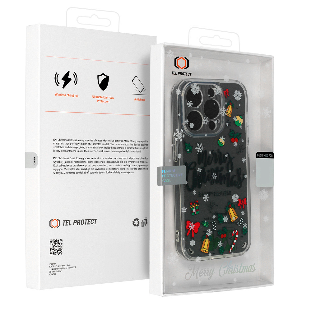 Pokrowiec �wi�teczny case wz�r 3 clear Apple iPhone 15 / 6