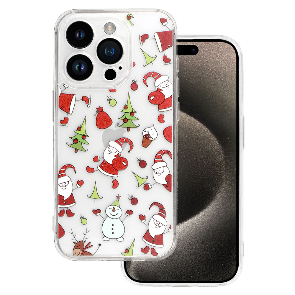 Pokrowiec �wi�teczny Christmas Clear Case wz�r 1 Apple iPhone 14 Pro
