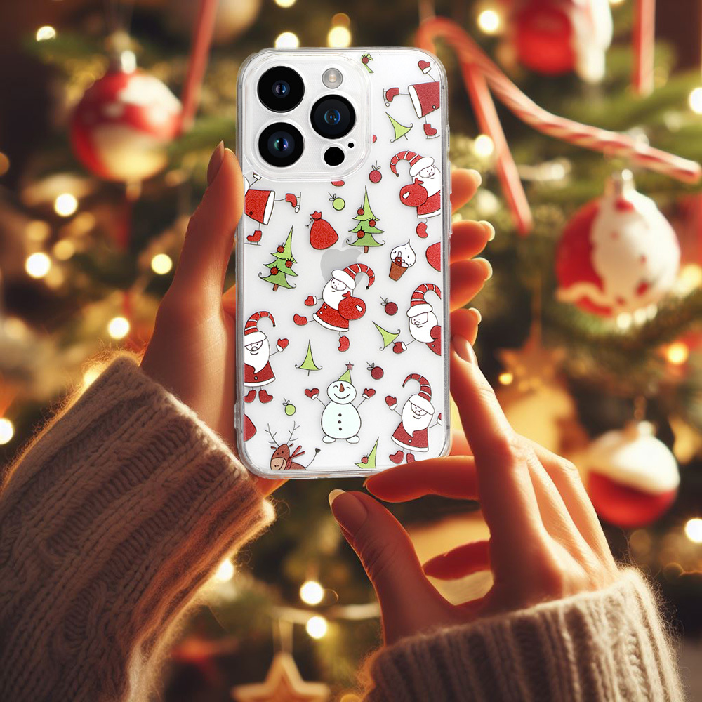 Pokrowiec �wi�teczny Christmas Clear Case wz�r 1 Apple iPhone 15 Pro / 5