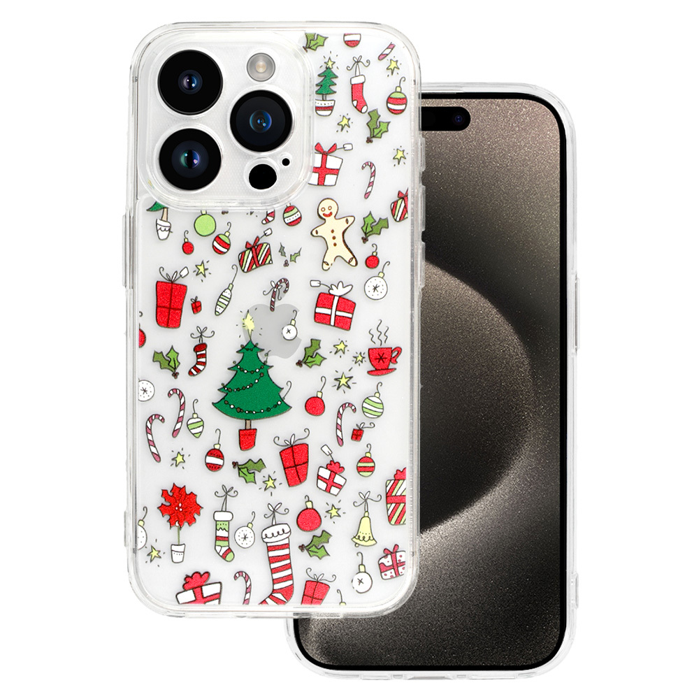 Pokrowiec �wi�teczny Christmas Clear Case wz�r 2 Apple iPhone 15 Pro Max