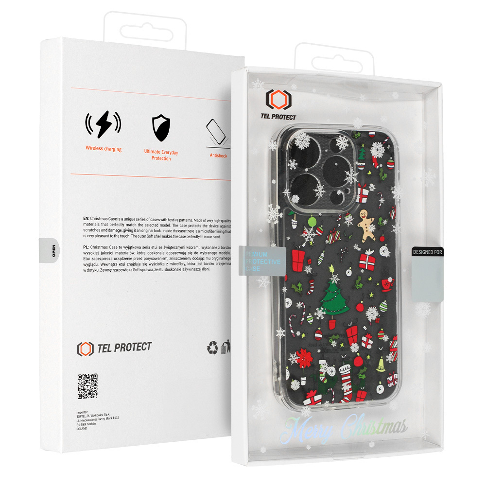 Pokrowiec �wi�teczny Christmas Clear Case wz�r 2 Apple iPhone 16 / 7