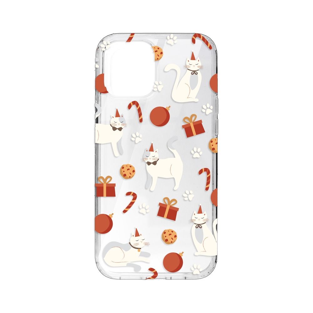 Pokrowiec świąteczny zimowy wzór kot Apple iPhone 13 Pro / 6 Pokrowiec świąteczny zimowy wzór kot Apple iPhone 13 Pro / 6