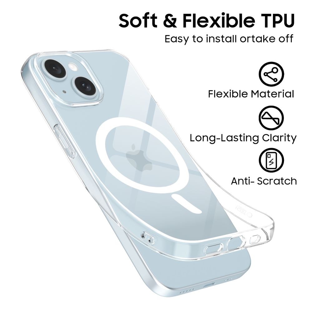 Pokrowiec Tech-Protect FlexAir prze�roczysty Apple iPhone 15 / 5