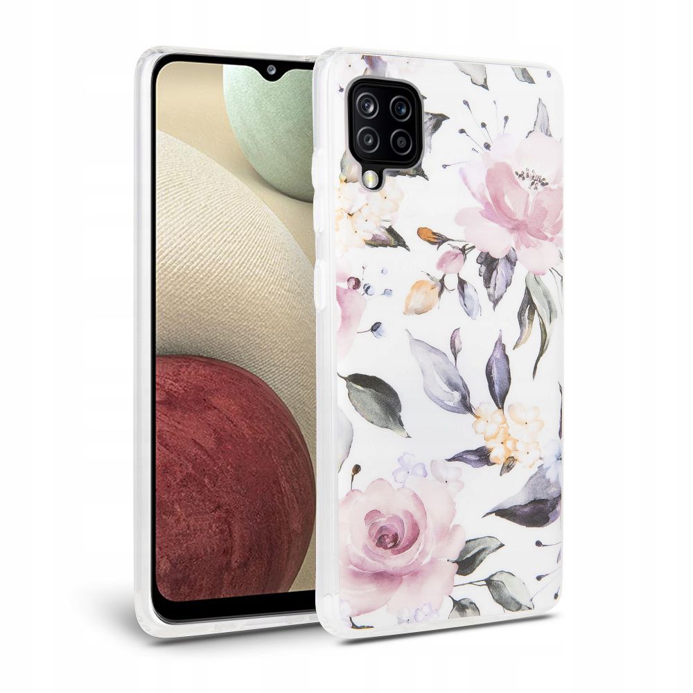 Pokrowiec Tech-protect Floral bia�y Samsung Galaxy A12