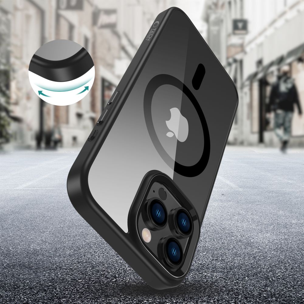 Pokrowiec Tech-Protect Magmat Magsafe black-clear Apple iPhone 16 Pro Max / 2 Pokrowiec Tech-Protect Magmat Magsafe black-clear Apple iPhone 16 Pro Max / 2