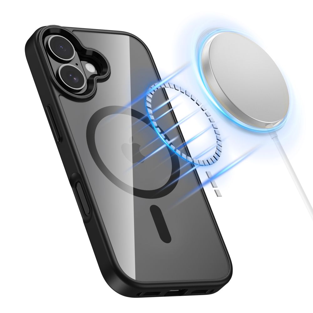 Pokrowiec Tech-Protect Magmat Magsafe black-clear Apple iPhone 17 / 2