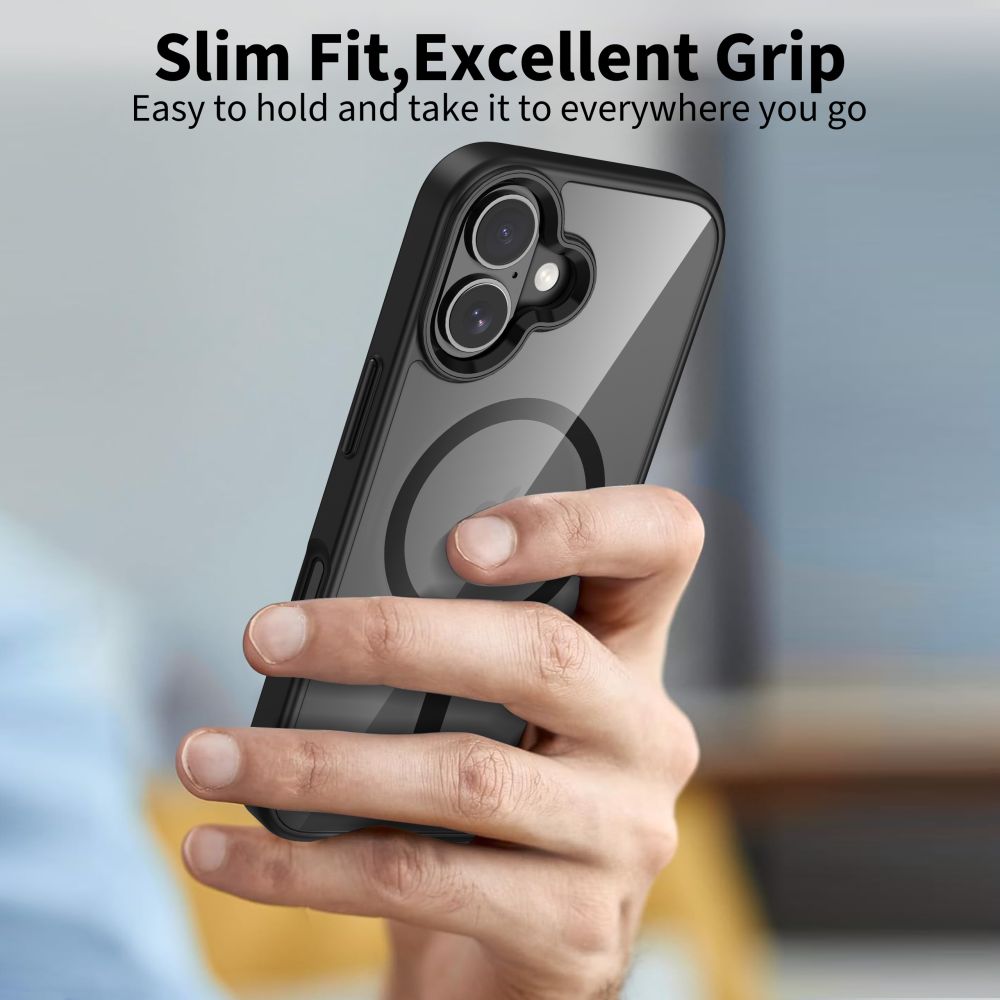 Pokrowiec Tech-Protect Magmat Magsafe black-clear Apple iPhone 17 / 5