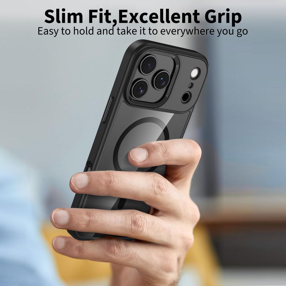 Pokrowiec Tech-Protect Magmat Magsafe black-clear Apple iPhone 17 Pro Max / 5