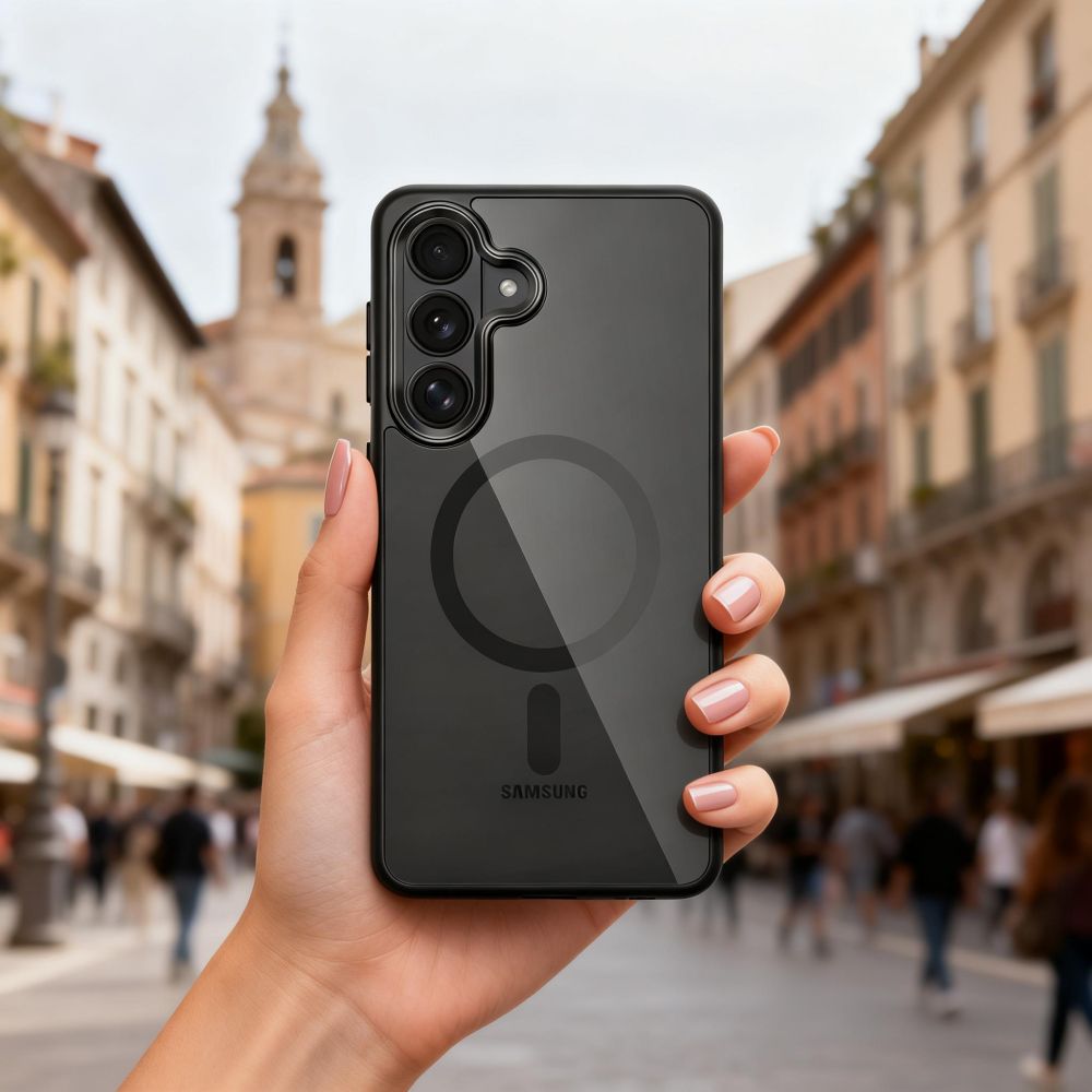 Pokrowiec Tech-Protect Magmat Magsafe black-clear Samsung Galaxy S26 Plus / 7