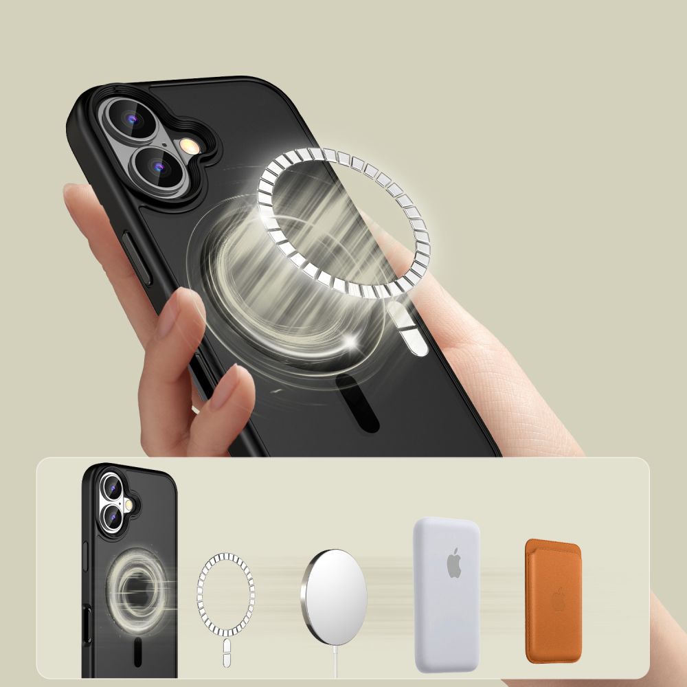 Pokrowiec Tech-Protect Magmat Magsafe czarny Apple iPhone 16 Plus / 3 Pokrowiec Tech-Protect Magmat Magsafe czarny Apple iPhone 16 Plus / 3