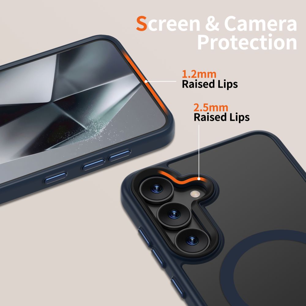 Pokrowiec Tech-Protect Magmat Magsafe granatowy Samsung Galaxy S25 / 2