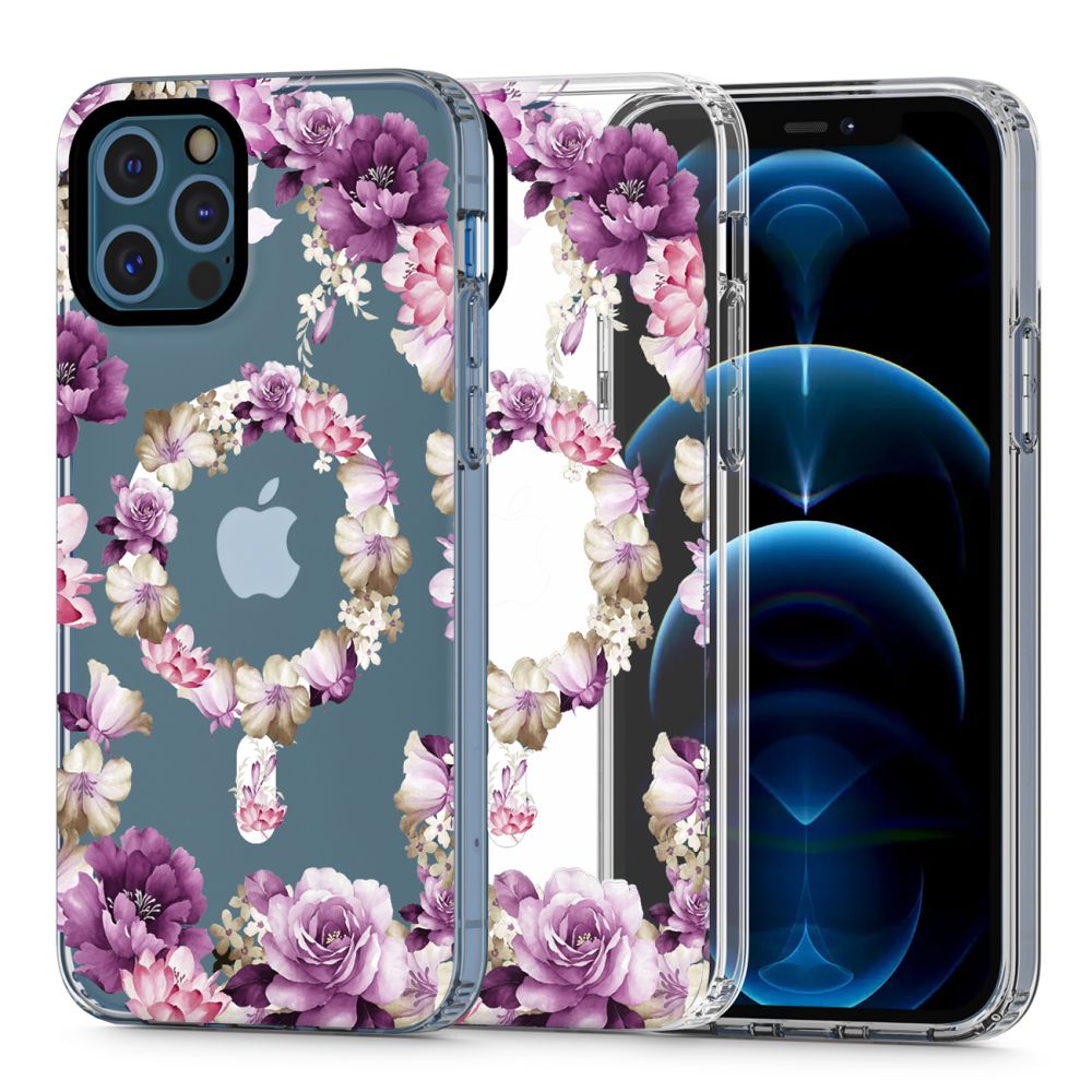 Pokrowiec Tech-Protect Magmood Magsafe wzór rose floral Apple iPhone 12 / 3 Pokrowiec Tech-Protect Magmood Magsafe wzór rose floral Apple iPhone 12 / 3