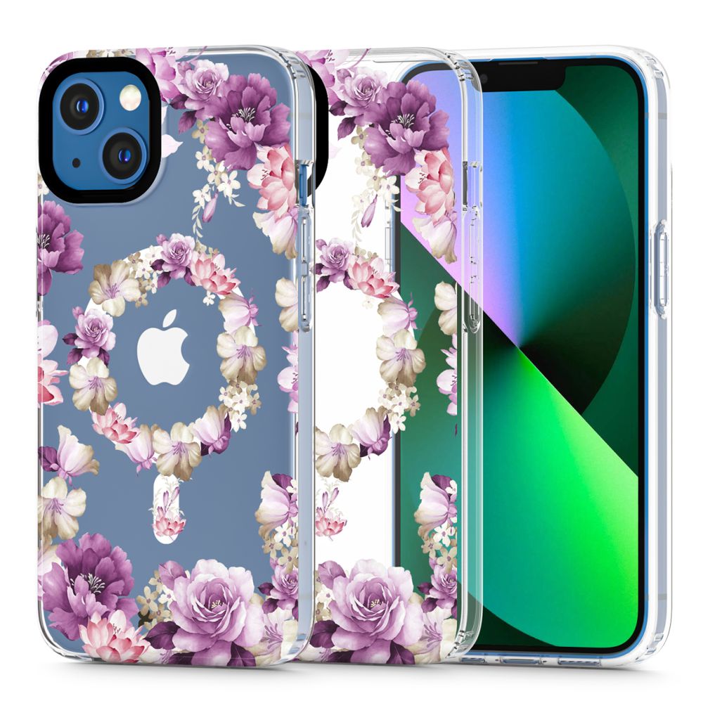Pokrowiec Tech-Protect Magmood Magsafe wzr rose floral Apple iPhone 13