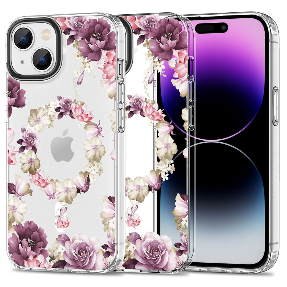 Pokrowiec Tech-Protect Magmood Magsafe wzr rose floral Apple iPhone 15