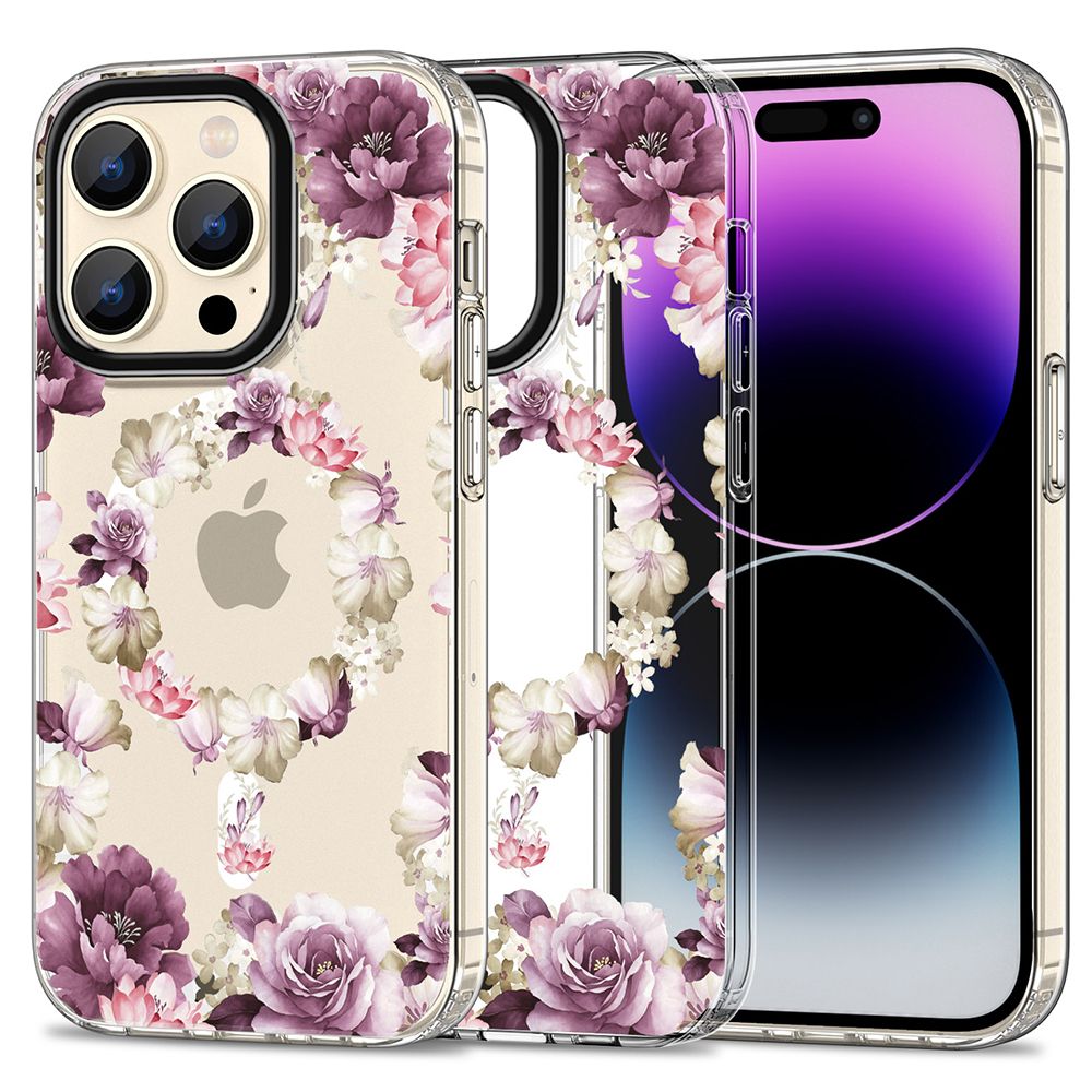 Pokrowiec Tech-Protect Magmood Magsafe wz�r rose floral Apple iPhone 15 Pro
