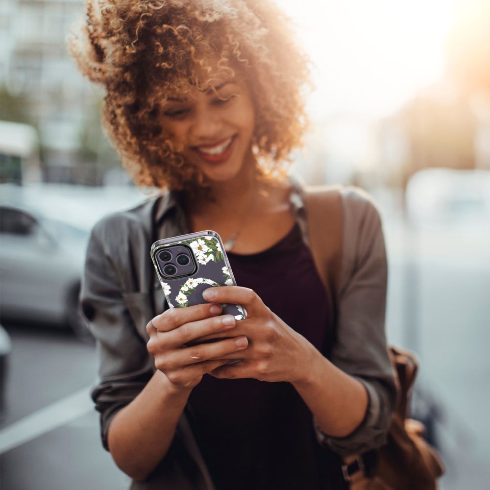 Pokrowiec Tech-Protect Magmood Magsafe wzór white daisy Apple iPhone 15 Pro / 3 Pokrowiec Tech-Protect Magmood Magsafe wzór white daisy Apple iPhone 15 Pro / 3