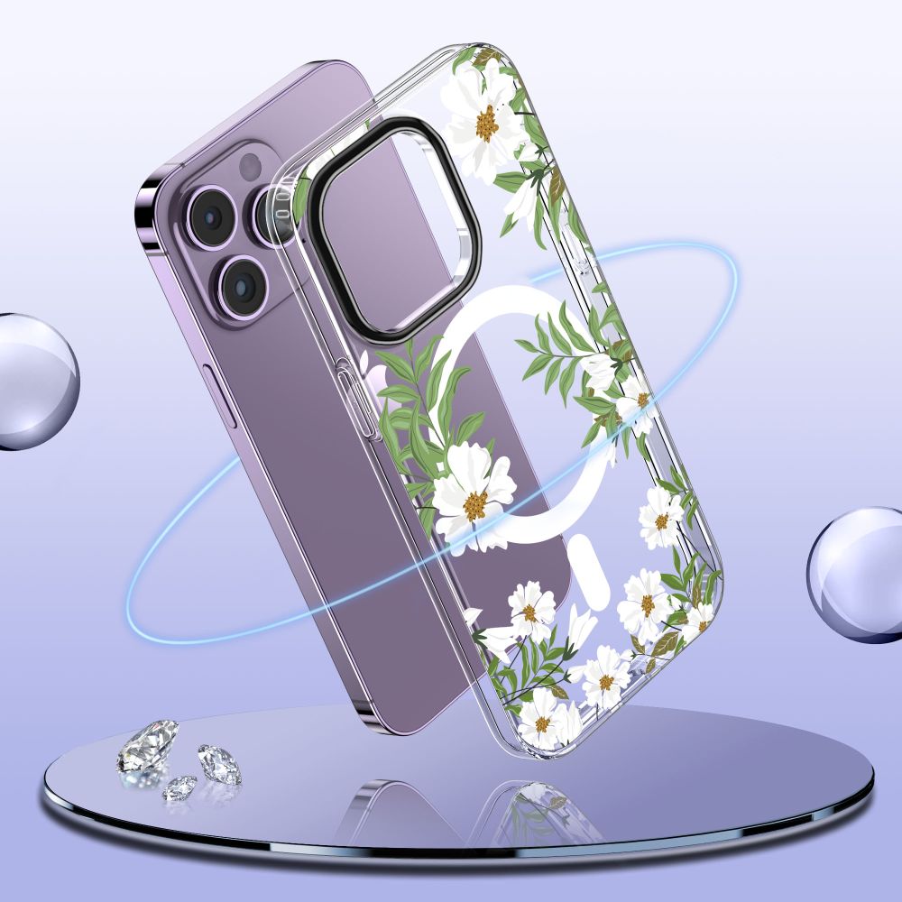 Pokrowiec Tech-Protect Magmood Magsafe wzrr spring daisy Apple iPhone 13 / 2