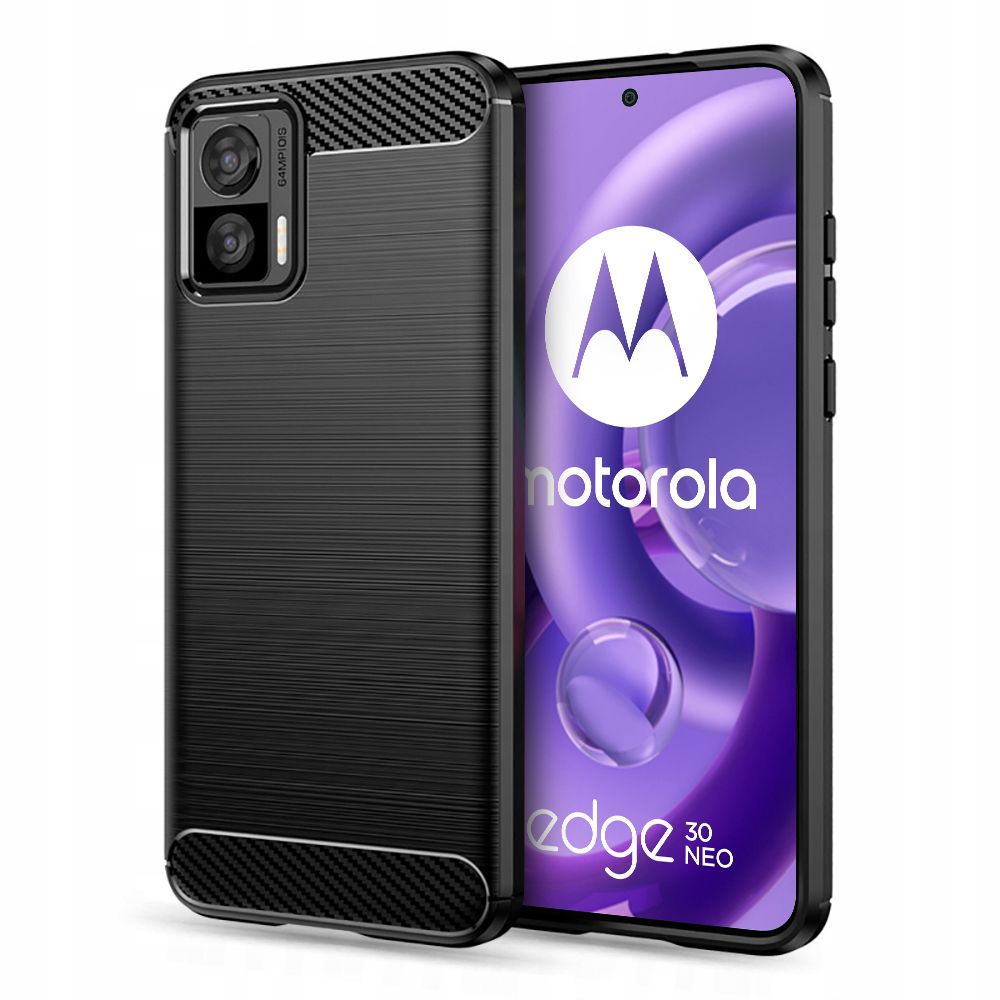 Pokrowiec Tech-Protect TpuCarbon czarny Motorola Edge 30 Neo