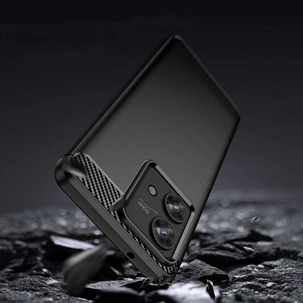 Pokrowiec Tech-Protect TpuCarbon czarny Motorola Edge 40 Neo / 6