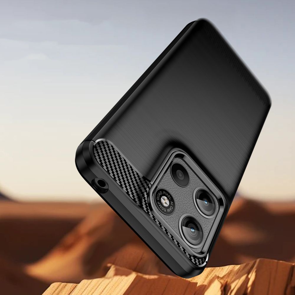 Pokrowiec Tech-Protect TpuCarbon czarny Motorola G15 Power / 2 Pokrowiec Tech-Protect TpuCarbon czarny Motorola G15 Power / 2