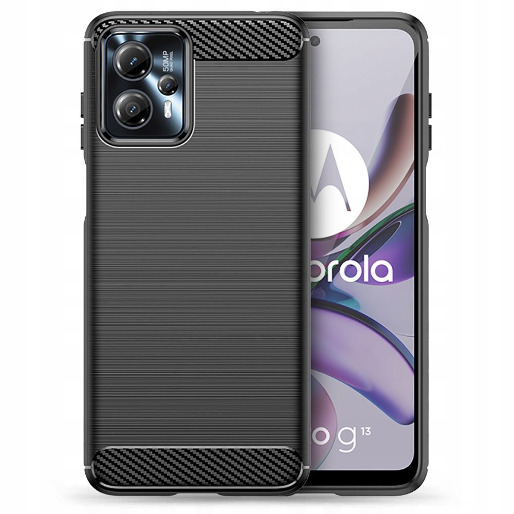 Pokrowiec Tech-Protect TpuCarbon czarny Motorola Moto G13