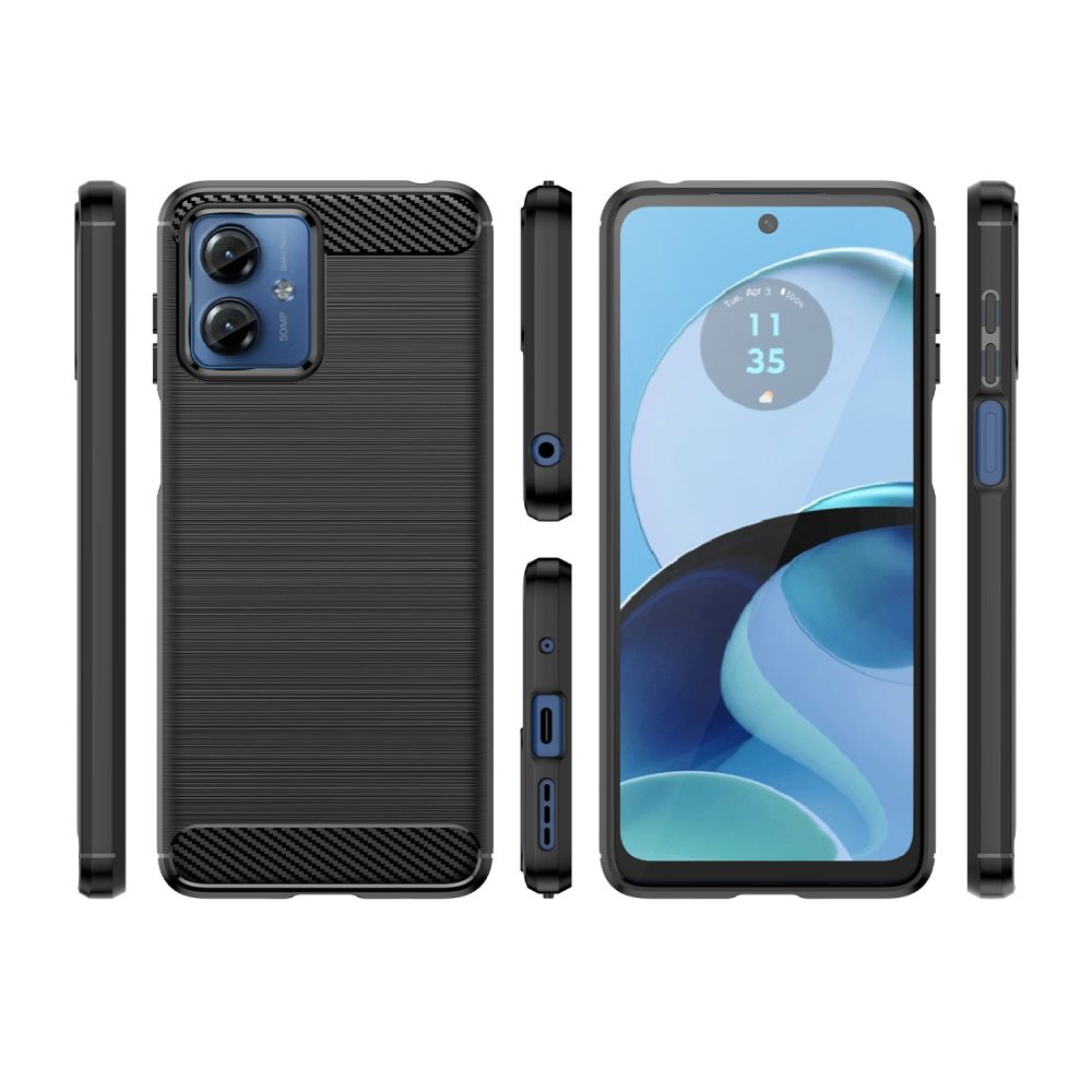 Pokrowiec Tech-Protect TpuCarbon czarny Motorola Moto G14 / 2 Pokrowiec Tech-Protect TpuCarbon czarny Motorola Moto G14 / 2