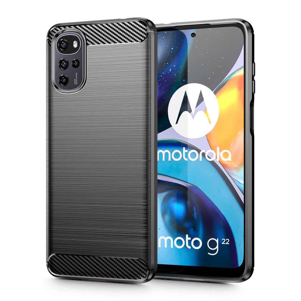 Pokrowiec Tech-Protect TpuCarbon czarny Motorola Moto G22