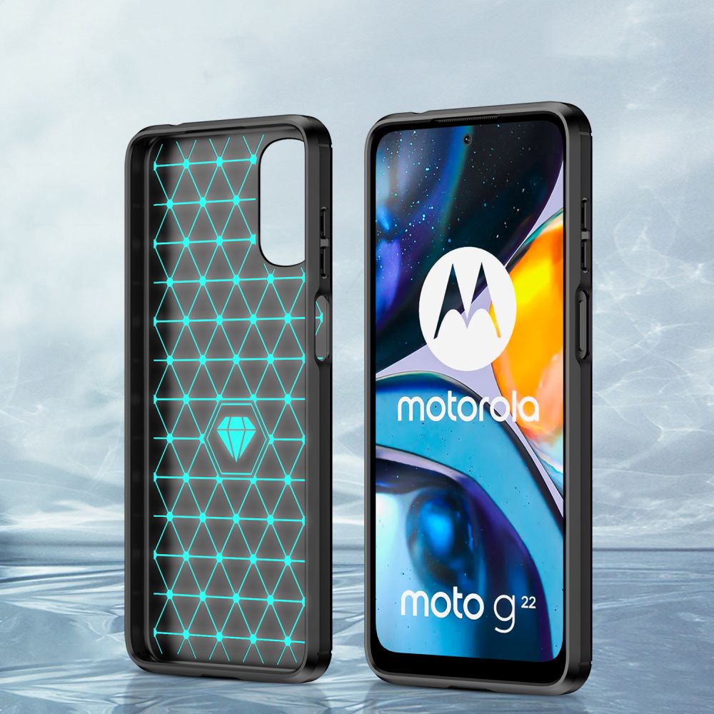 Pokrowiec Tech-Protect TpuCarbon czarny Motorola Moto G22 / 4 Pokrowiec Tech-Protect TpuCarbon czarny Motorola Moto G22 / 4