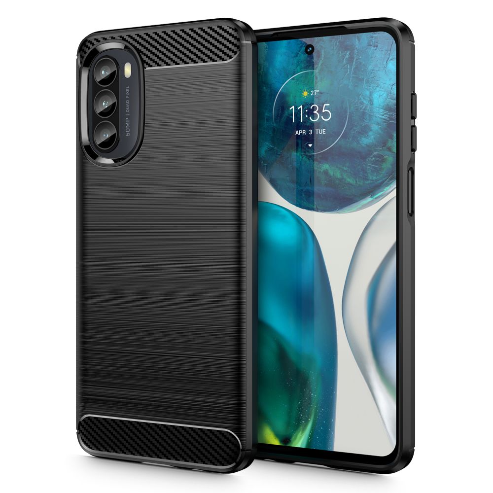 Pokrowiec Tech-Protect TpuCarbon czarny Motorola Moto G52