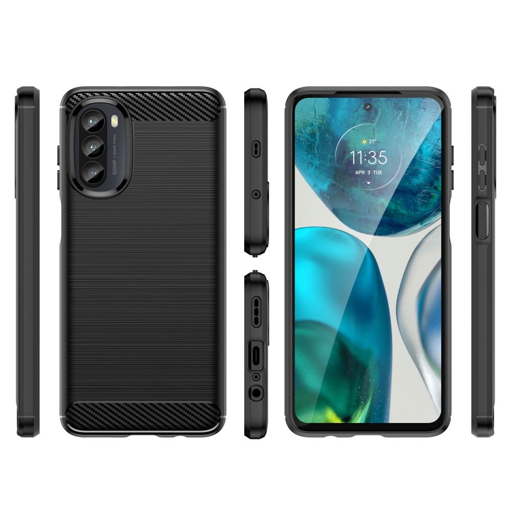 Pokrowiec Tech-Protect TpuCarbon czarny Motorola Moto G52 / 2