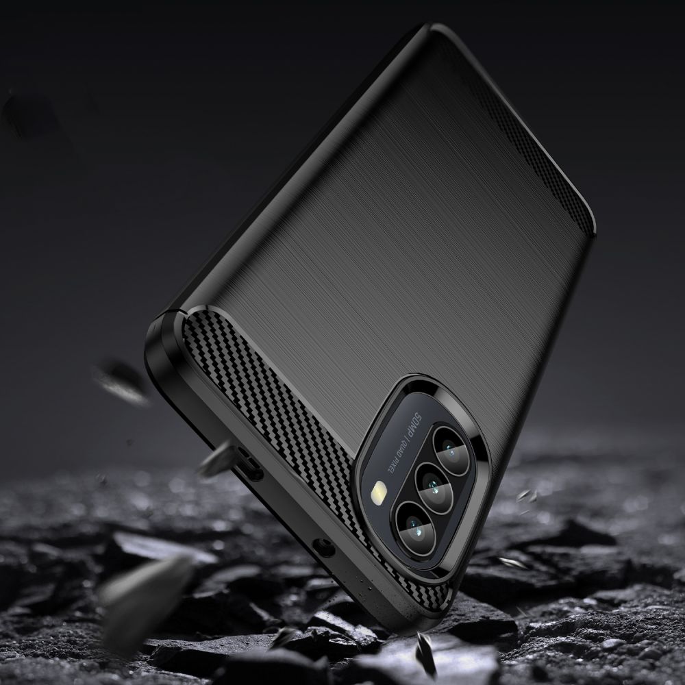 Pokrowiec Tech-Protect TpuCarbon czarny Motorola Moto G52 / 3