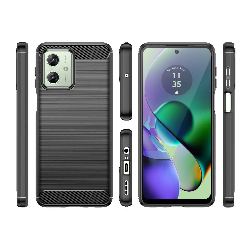 Pokrowiec Tech-Protect TpuCarbon czarny Motorola Moto G54 5G / 6 Pokrowiec Tech-Protect TpuCarbon czarny Motorola Moto G54 5G / 6