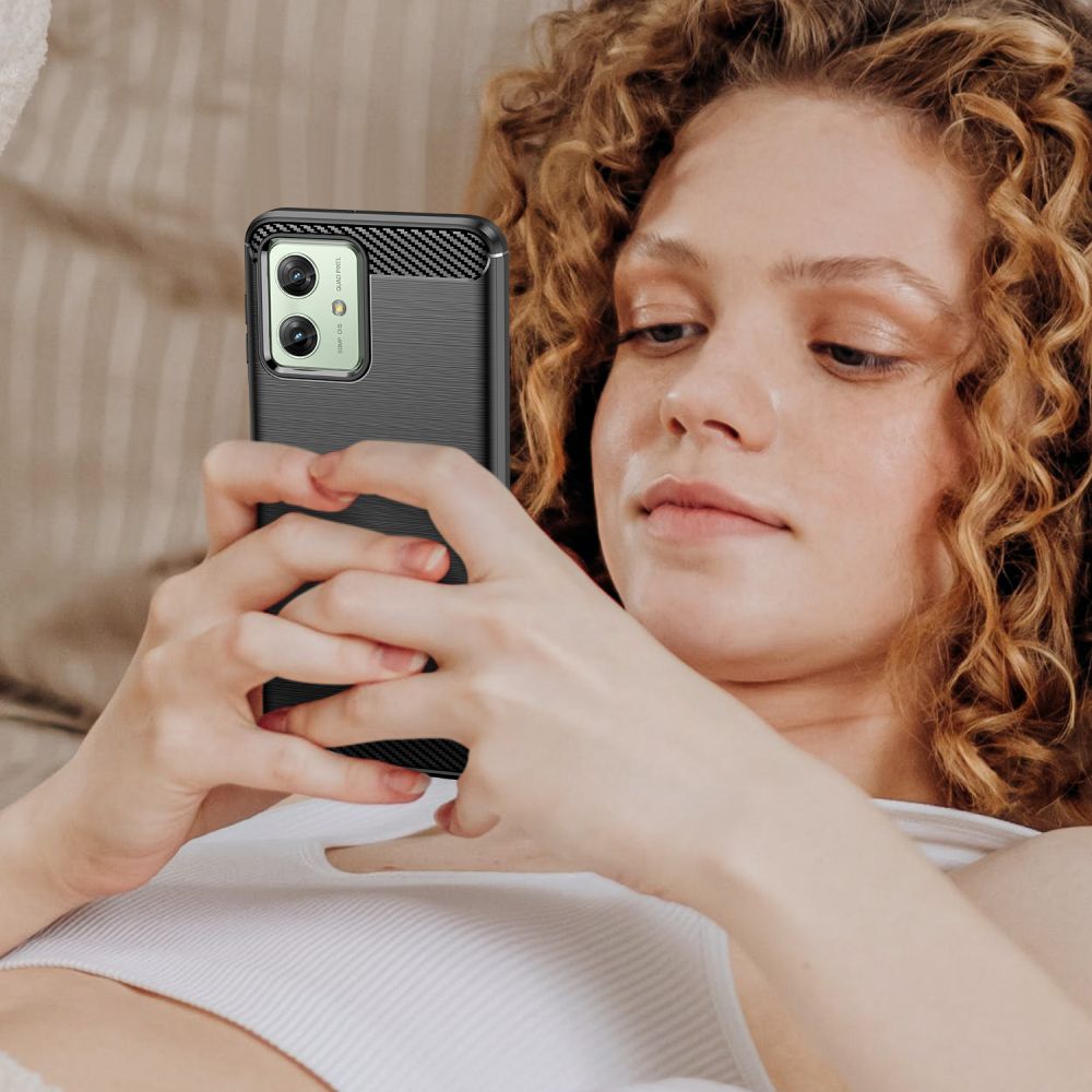 Pokrowiec Tech-Protect TpuCarbon czarny Motorola Moto G54 5G / 7 Pokrowiec Tech-Protect TpuCarbon czarny Motorola Moto G54 5G / 7