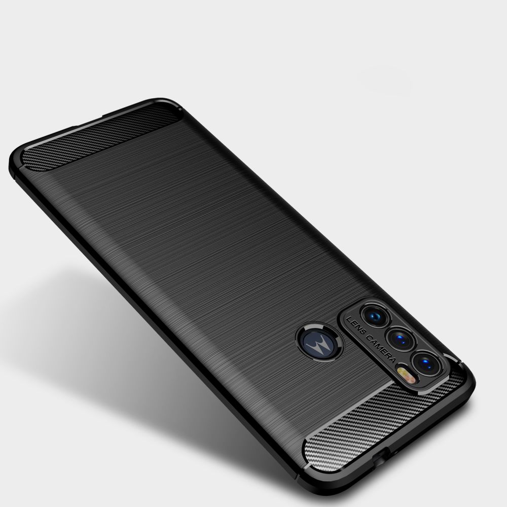 Pokrowiec Tech-Protect TpuCarbon czarny Motorola Moto G60 / 2