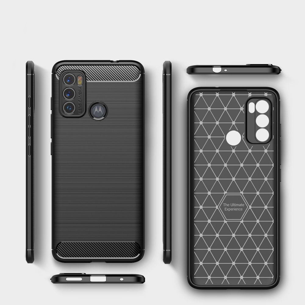 Pokrowiec Tech-Protect TpuCarbon czarny Motorola Moto G60 / 8