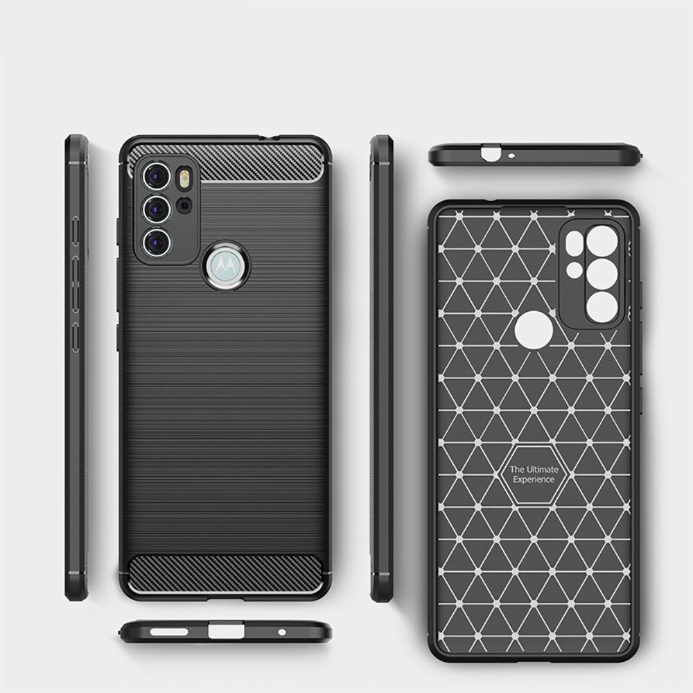 Pokrowiec Tech-Protect TpuCarbon czarny Motorola Moto G60s / 3