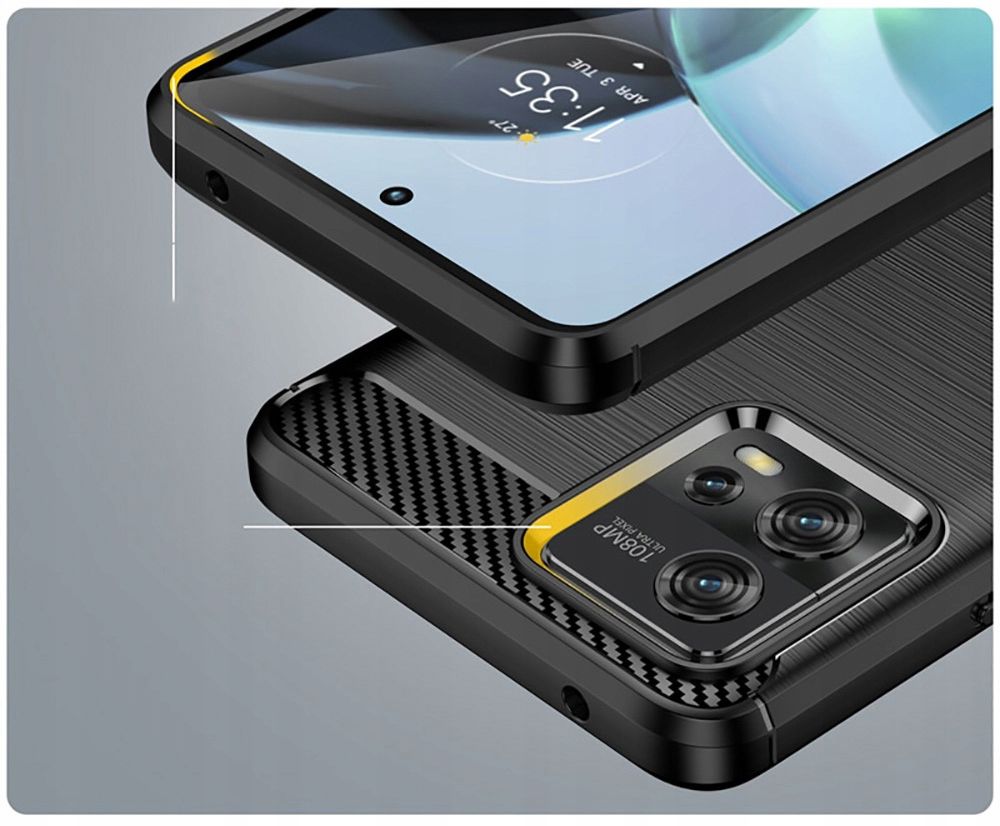 Pokrowiec Tech-Protect TpuCarbon czarny Motorola Moto G72 / 6