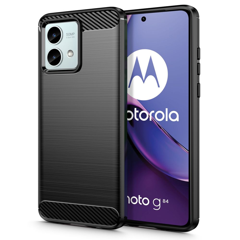 Pokrowiec Tech-Protect TpuCarbon czarny Motorola Moto G84 5G