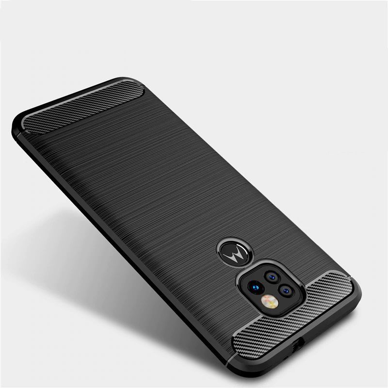 Pokrowiec Tech-Protect TpuCarbon czarny Motorola Moto G9 Play / 6