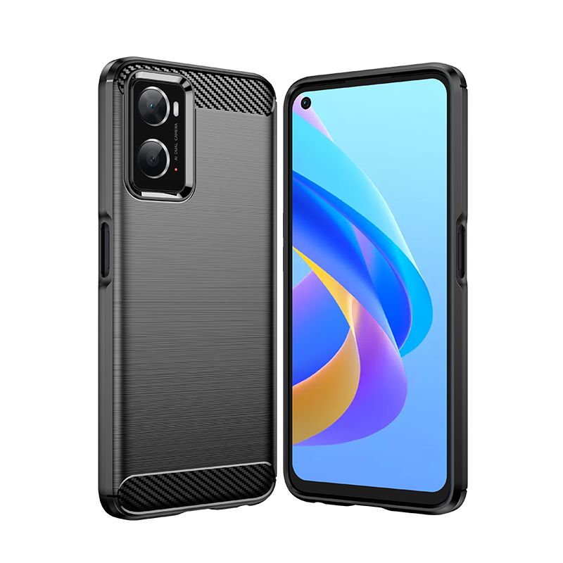Pokrowiec Tech-Protect TpuCarbon czarny Oppo A96 / 2
