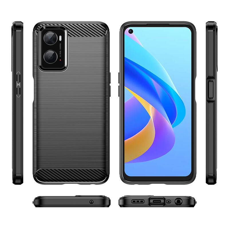 Pokrowiec Tech-Protect TpuCarbon czarny Oppo A96 / 4