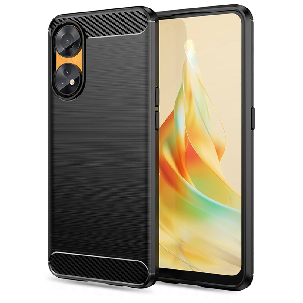 Pokrowiec Tech-Protect TpuCarbon czarny Oppo Reno 8T 4G